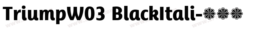 TriumpW03 BlackItali字体转换